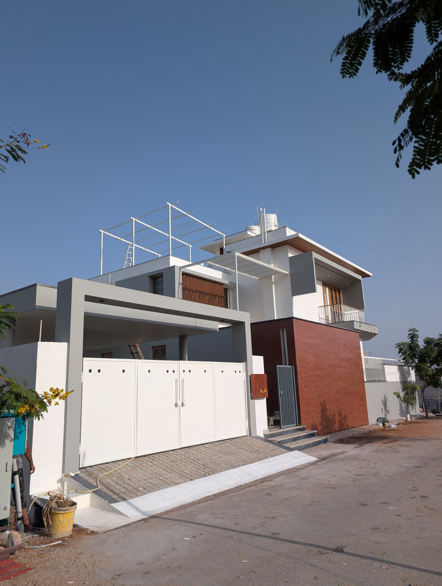 Mr. Naresh's Residence — Street view & car porch